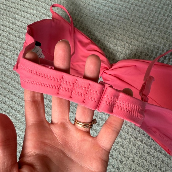 NWT J.Crew Strappy Twist Bikini Top Womens 2X Pink Swim NEW Swimwear Beach BH559 - Picture 3 of 7